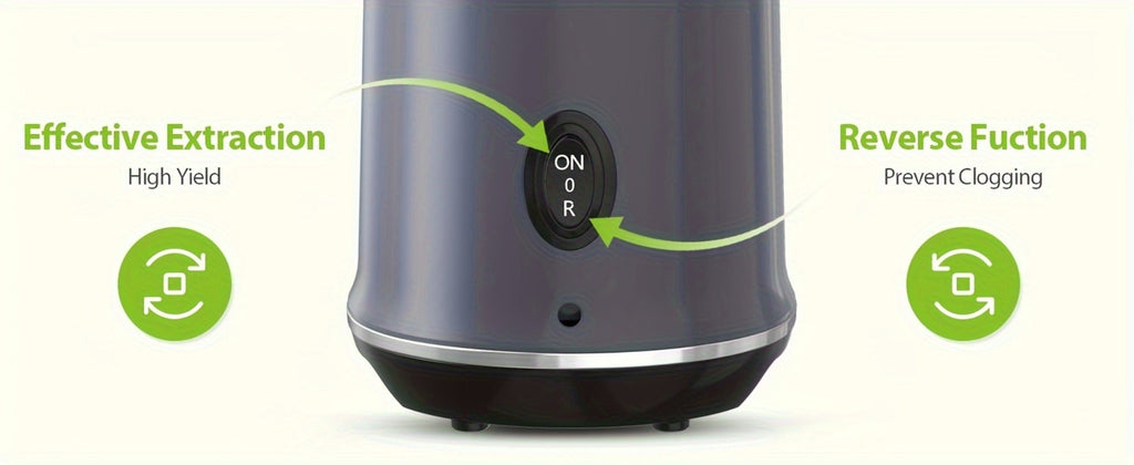 Cold Press Slow Juicer Machine with 5.3-Inch Large Feed Chute - High Juice Yield, Safety Lock, One-Click Cleaning, Masticating Juicer for Whole Fruits & Vegetables, Family Healthy Lifestyle, Black