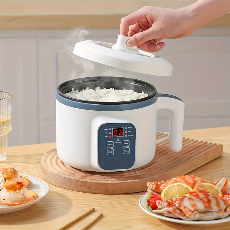 Electric Hot Pot 1.7L Multifunctional | 6 Cooking Modes Steam & Cook Non-Stick Mini Electric Cooker with Overheat & Dry Protection for 1-2 People ¨C Rice, Soup, Noodles & More, Single & Double Layer