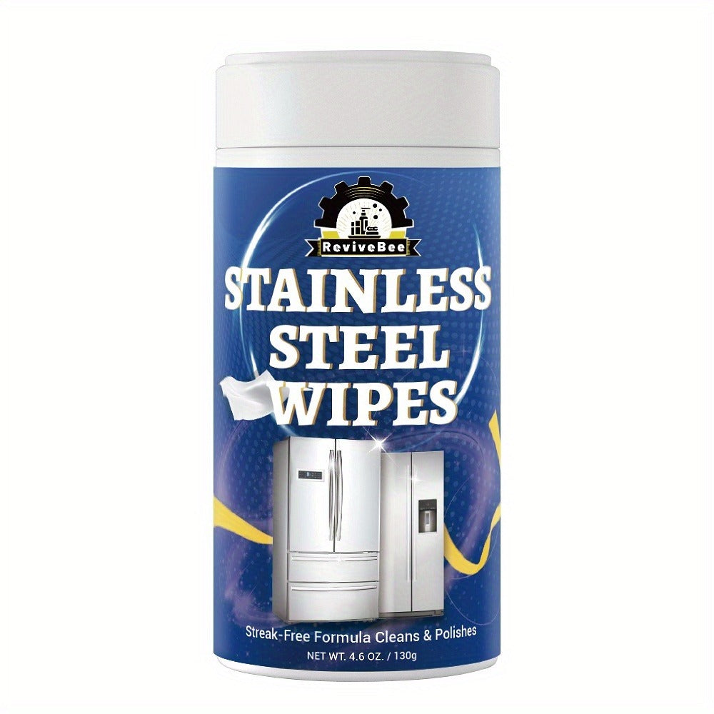 Stainless Steel Cleaning Wipes Kitchen 1 or 2 Barrel - Gentle Formula Safe for Hands, Quick Deep Cleaning of Stainless Steel Appliances Surfaces Sinks & Cookware, Streak-Free Kitchen Cleaning Wipes