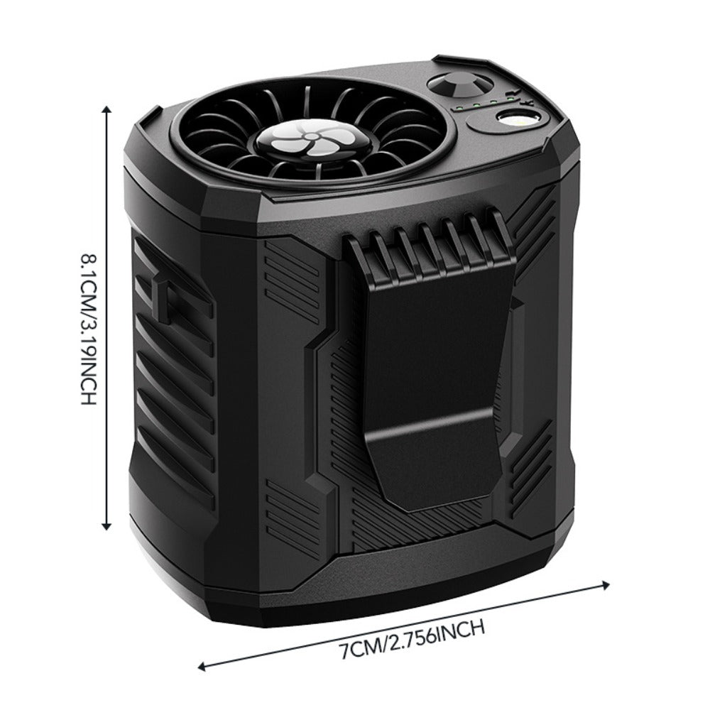 USB Rechargeable Clip-on Car Fan Mini Portable Quiet Cooling Fan Adjustable Speed Flexible Tripod Design for Car Seat Sun Visor Truck SUV Treadmill Travel Black