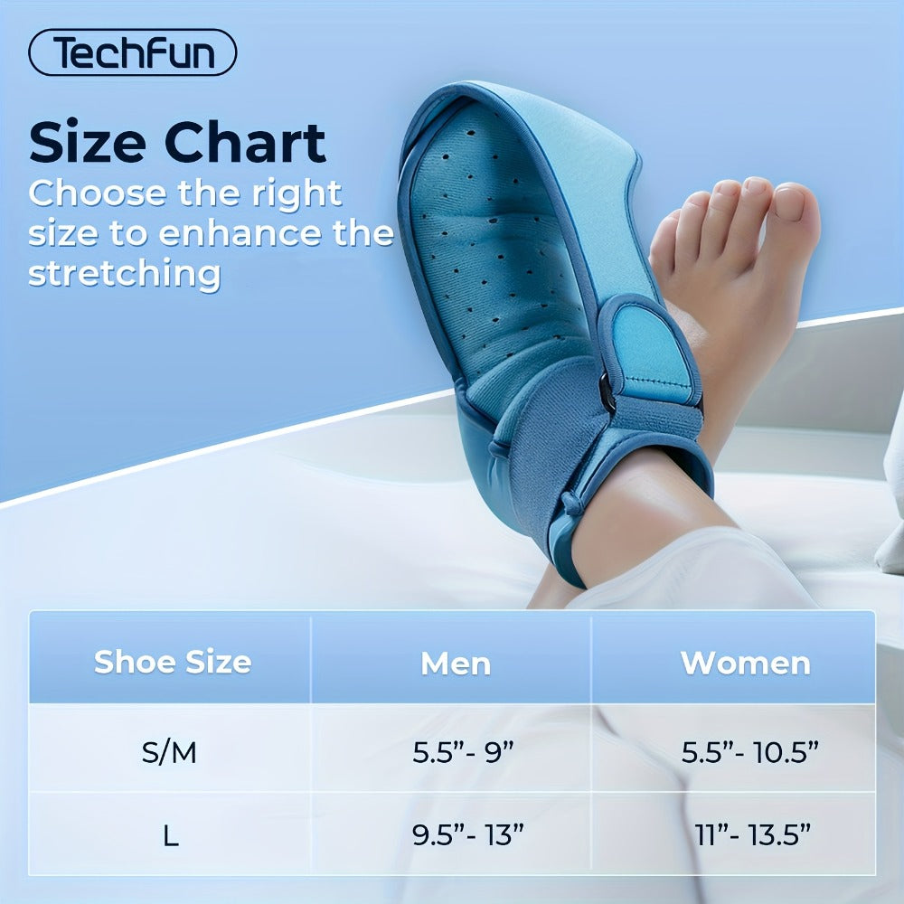 Plantar Fasciitis Night Splint with Detachable Gel Ice Pack | Breathable Foot Drop Brace for Heel Pain Relief | Adjustable Ankle Support Sleeping Splint | Achilles Tendon Stretch Recovery Brace