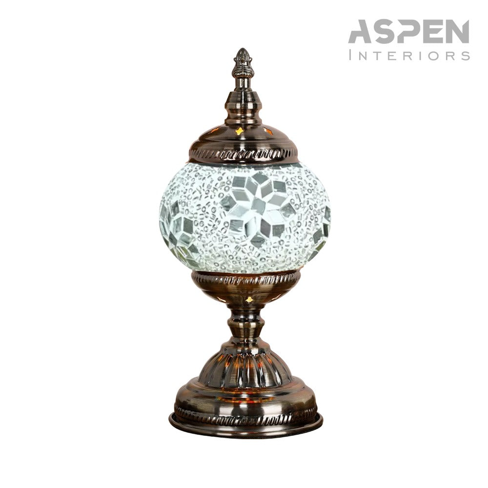 DIY Mosaic Lamp Kit Handmade Glass Table Lamp, Colorful Stained Glass Bedside Night Light with Antique Bronze Base, Decorative Desktop Lamp for Living Room, Bedroom & Home Decor (Multiple Colors)