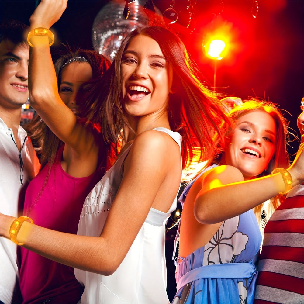 Sound Activated Light Up Bracelets Bulk 20/50 Pcs Glow Wristbands Voice Controlled Flashing LED Bracelet for Concerts Rave Party Events Festival Accessories