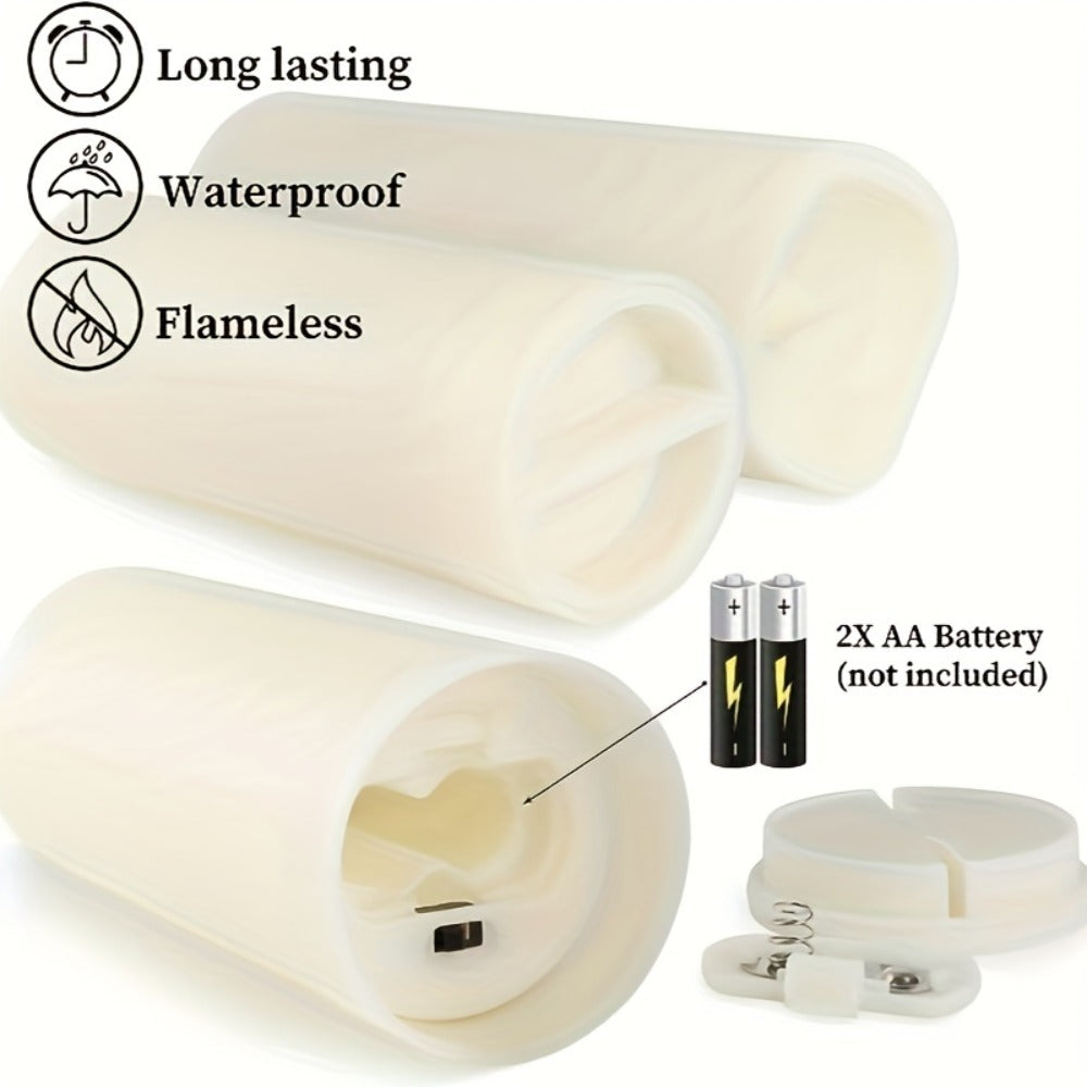 Flameless LED Candles 24pcs with 4 Remote Controls Timer Waterproof IP44 Battery Operated 4 5 6 Inch Warm White for Wedding Halloween Home Decor Indoor Outdoor
