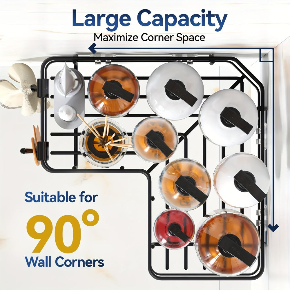 Corner Shower Caddy 5 Pack with Soap Holder & 4 Removable Hooks ¨C Rustproof No Drill Shower Shelf Organizer for Inside Shower