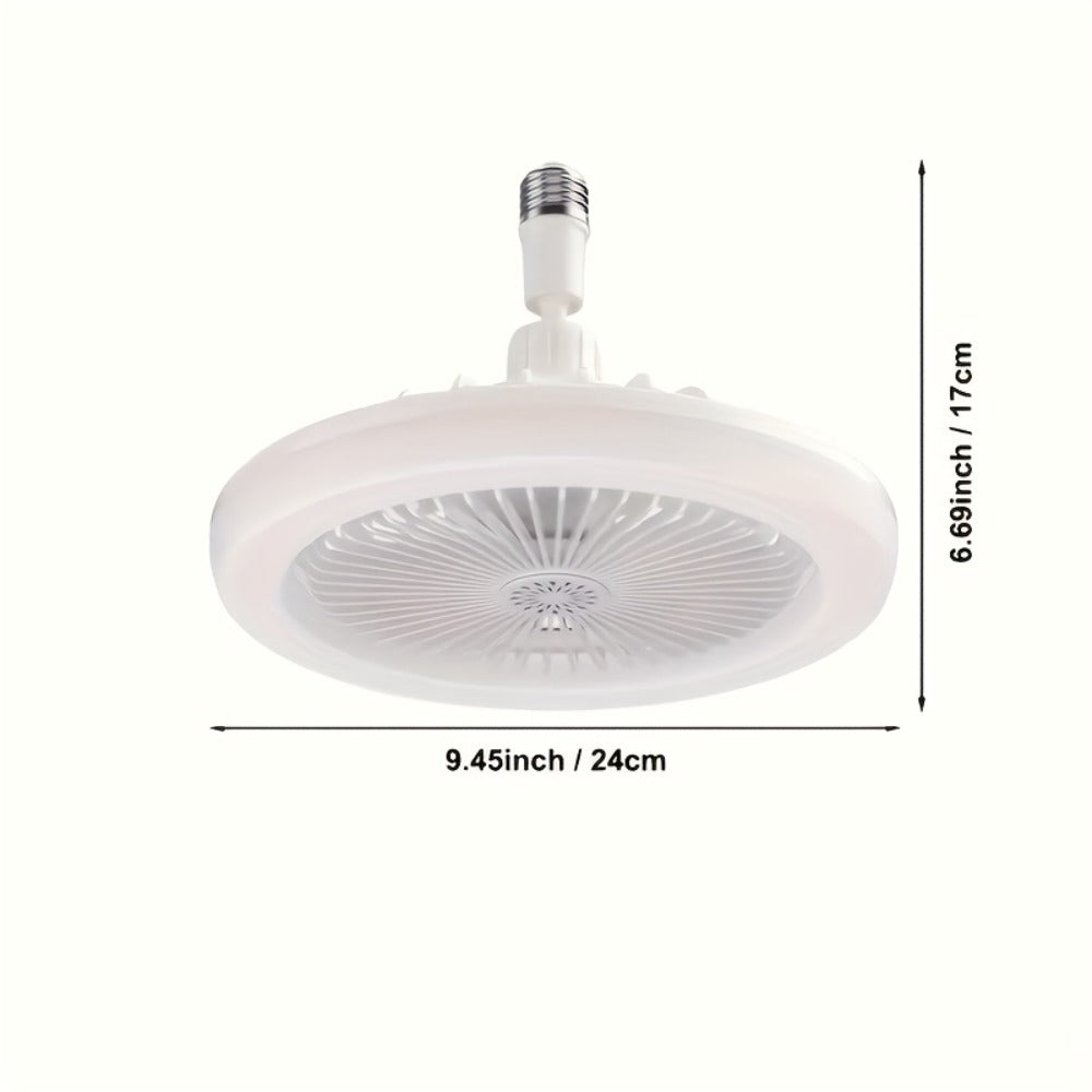 Ceiling Fan Light with Remote Control, Dimmable LED 3000-6500K, 3-Speed Fan, E26 Base, 360¡ã Adjustable Universal Joint, Timed Night Light, Room Decor White & Gray