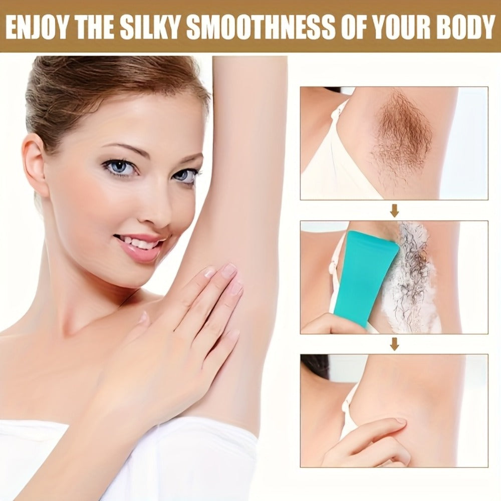 Semi Permanent Hair Removal Cream ¨C Coconut Formula 150g, Use Once for 3-Month Effectiveness, Instant Non-Irritating Smooth & Residue-Free Depilatory for Face, Lips, Armpits, Legs & Private Areas