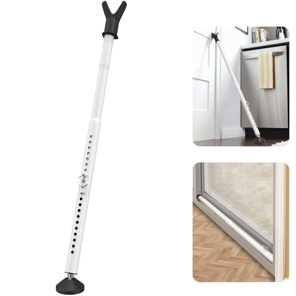 Door Security Bar Adjustable 28-45 Inch ¨C Heavy Duty Door Barricade Bar with Anti-Slip Base, Fits Standard & Sliding Doors, Windows, Apartments, Hotels ¨C Home Security Door Stopper Jammer 1 or 2 Pack