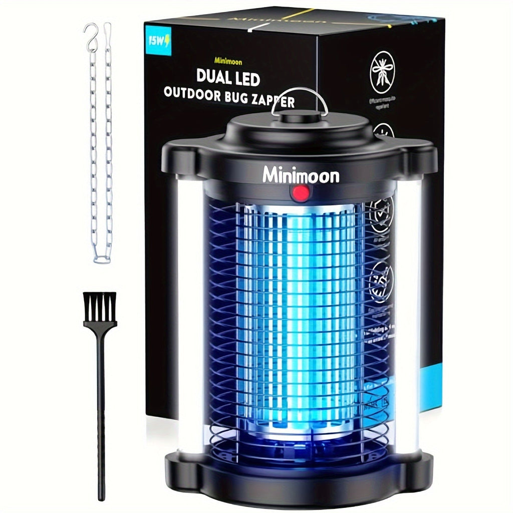 Plug-In Bug Zapper with Dual LED ¨C 110V Electric Fly Killer & Mosquito Trap, Instant Kill for Mosquitoes, Flies & Cockroaches, with Bug Collector Tray, for Home, Office & Commercial Use (HK-5)