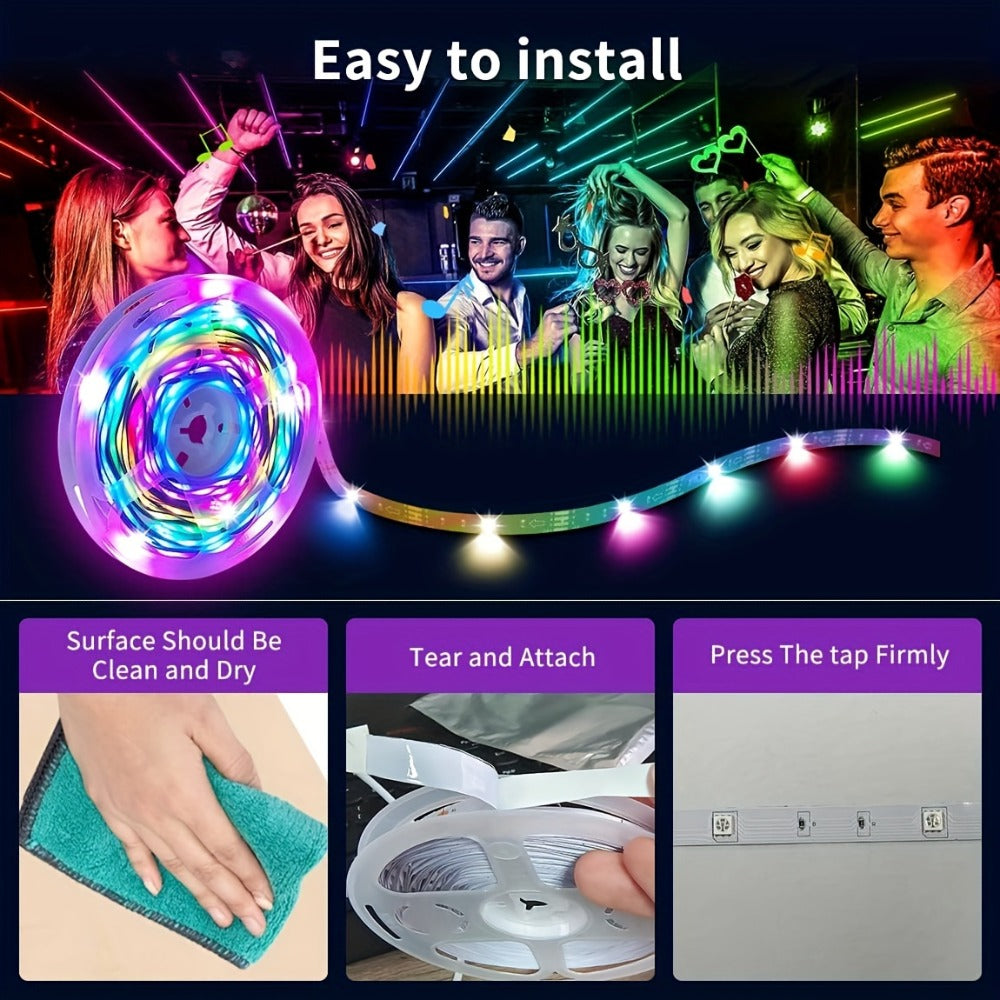 RGBIC TV Backlight Strip Lights for 10-85 Inch TV & Monitor, USB Powered Smart LED Bias Lighting with App Control, IR Remote, Music Sync, Color Changing, Bedroom Living Room Kitchen Christmas Decoration