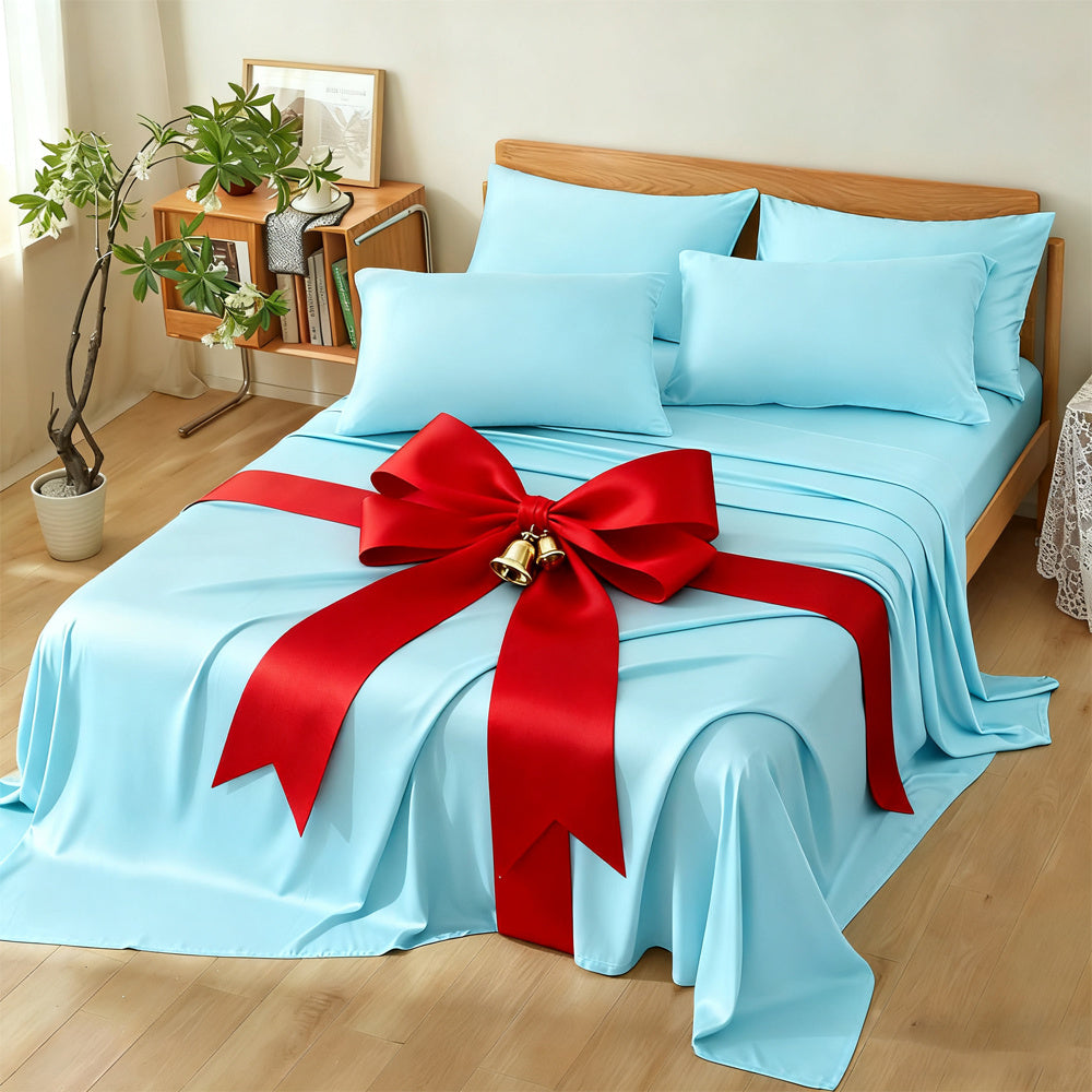 Bamboo Bed Sheet Set Ultra Soft Cooling - 100% Viscose Bamboo Sheets Twin Full Queen King, Breathable Luxury Bedding for Hot Sleepers, Deep Pocket 16 Inch, Hotel Quality, 11 Colors