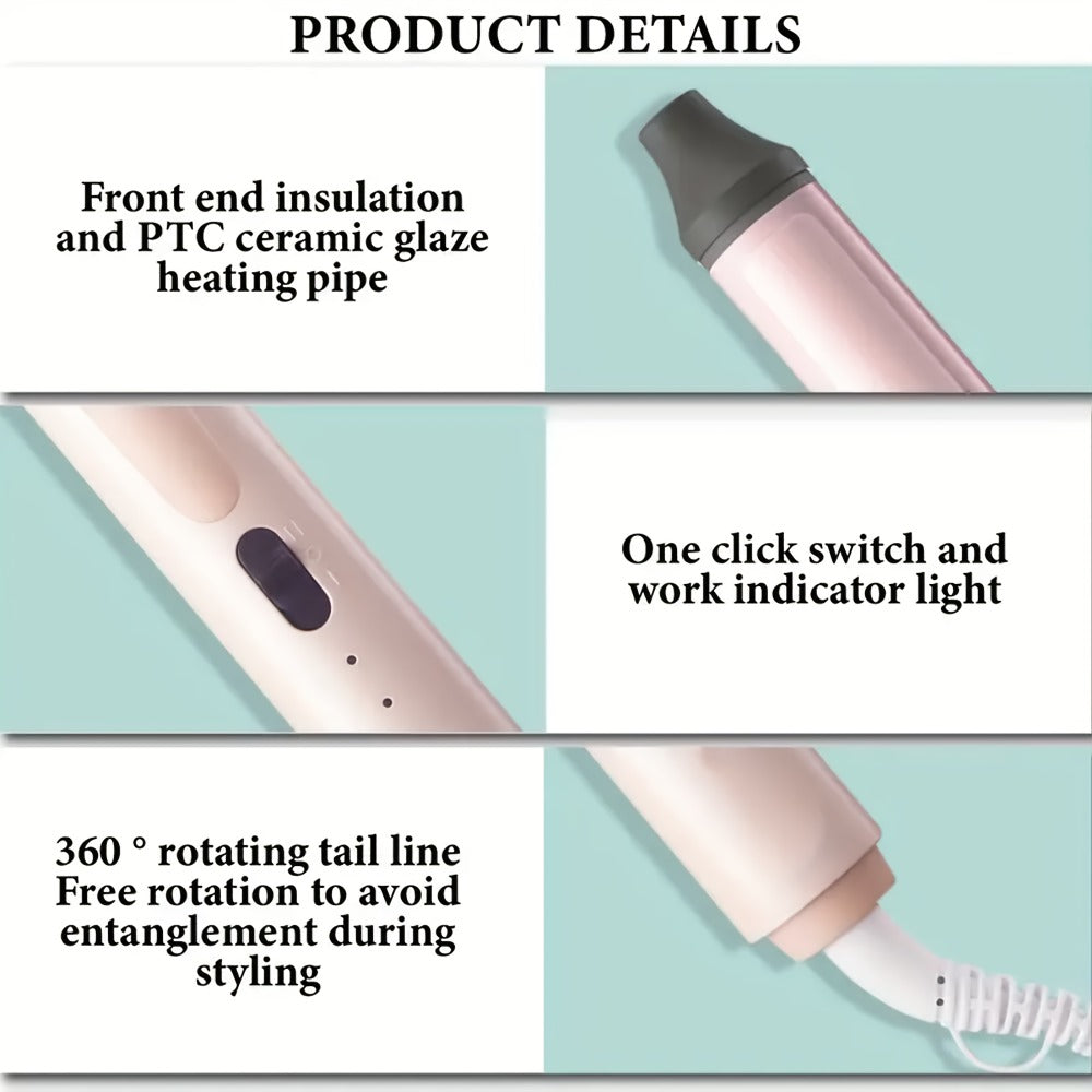 9mm Mini Curling Iron Rapid Heating for Ultra-Fine Curls Teddy Curls Water Waves & Bangs, Travel Curling Wand for Men & Women, Compact Small Barrel Hair Curler for Tight Curls Airy Bangs Holiday Gift