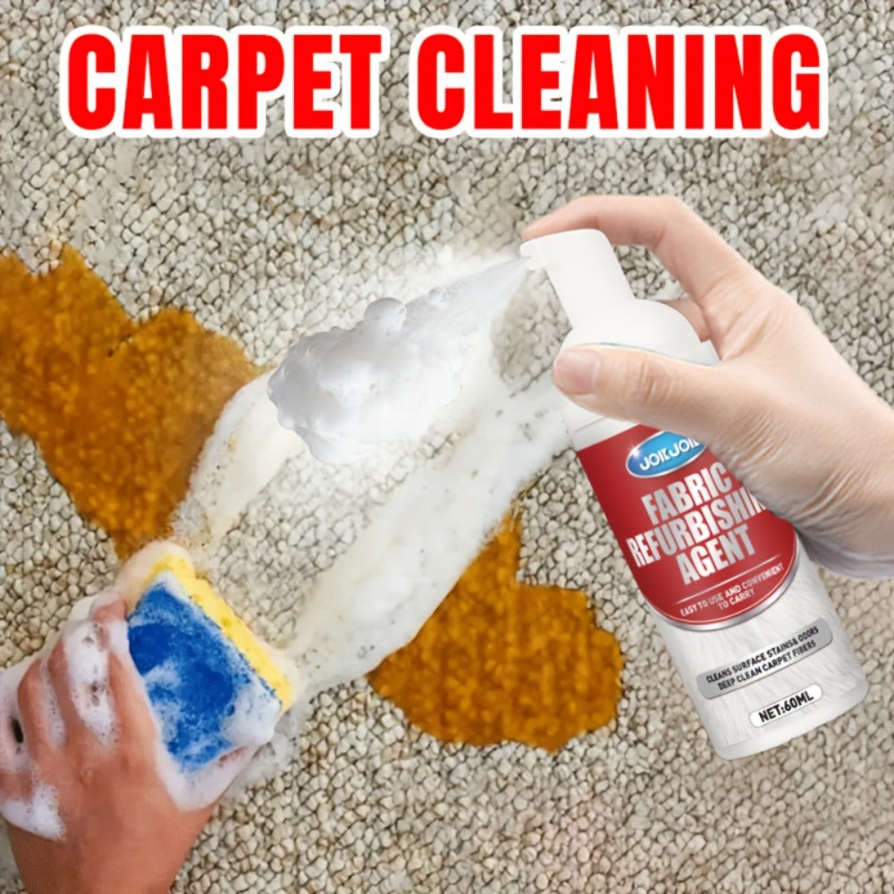 Fabric & Upholstery Cleaner Spray 2.03oz with Towel ¨C Deep Stain Remover for Carpet, Sofa & Car Interior, Glycerin-Based Surfactant-Free Formula, Easy Spray Application for Home & Auto