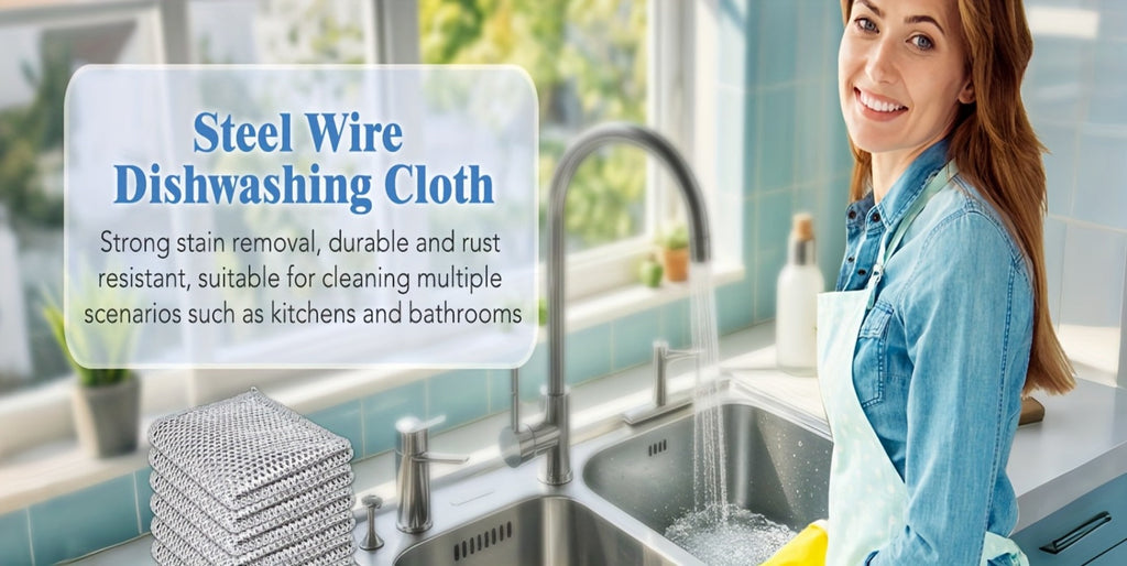 Stainless Steel Kitchen Scrubber Wire Cleaning Cloth Scratch Resistant Reusable Dish Scrubber for Pots Pans Dishes Glass Cookware 50 Pack 100 Pack