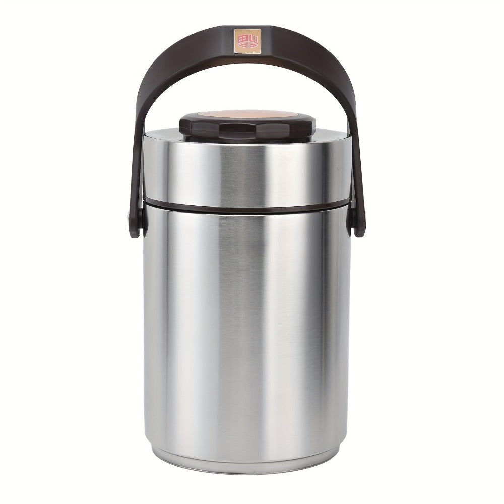 Insulated Lunch Box 3-Layer 304 Stainless Steel Vacuum | 67.63oz Triple Compartment Leakproof Food Container | Keep Warm 6 Hours for Office Travel Picnic Outdoor Meals
