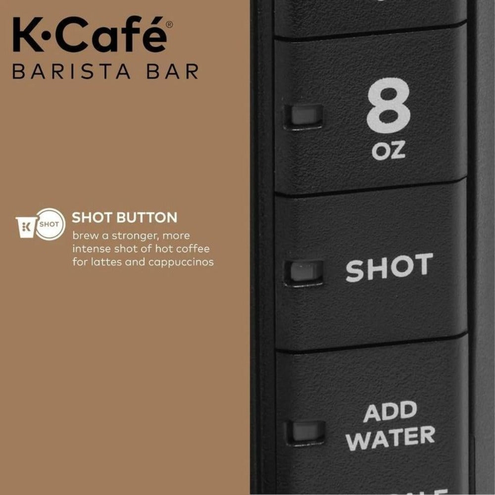 Keurig K-Caf¨¦ Barista Bar Single Serve Coffee Maker ¨C Hot & Iced Coffee, Cold Brew, Coffee Shot, Brew Over Ice, 3 Cup Sizes 8-12oz, 42oz Reservoir, K-Cup Compatible ¨C Black, Certified Refurbished