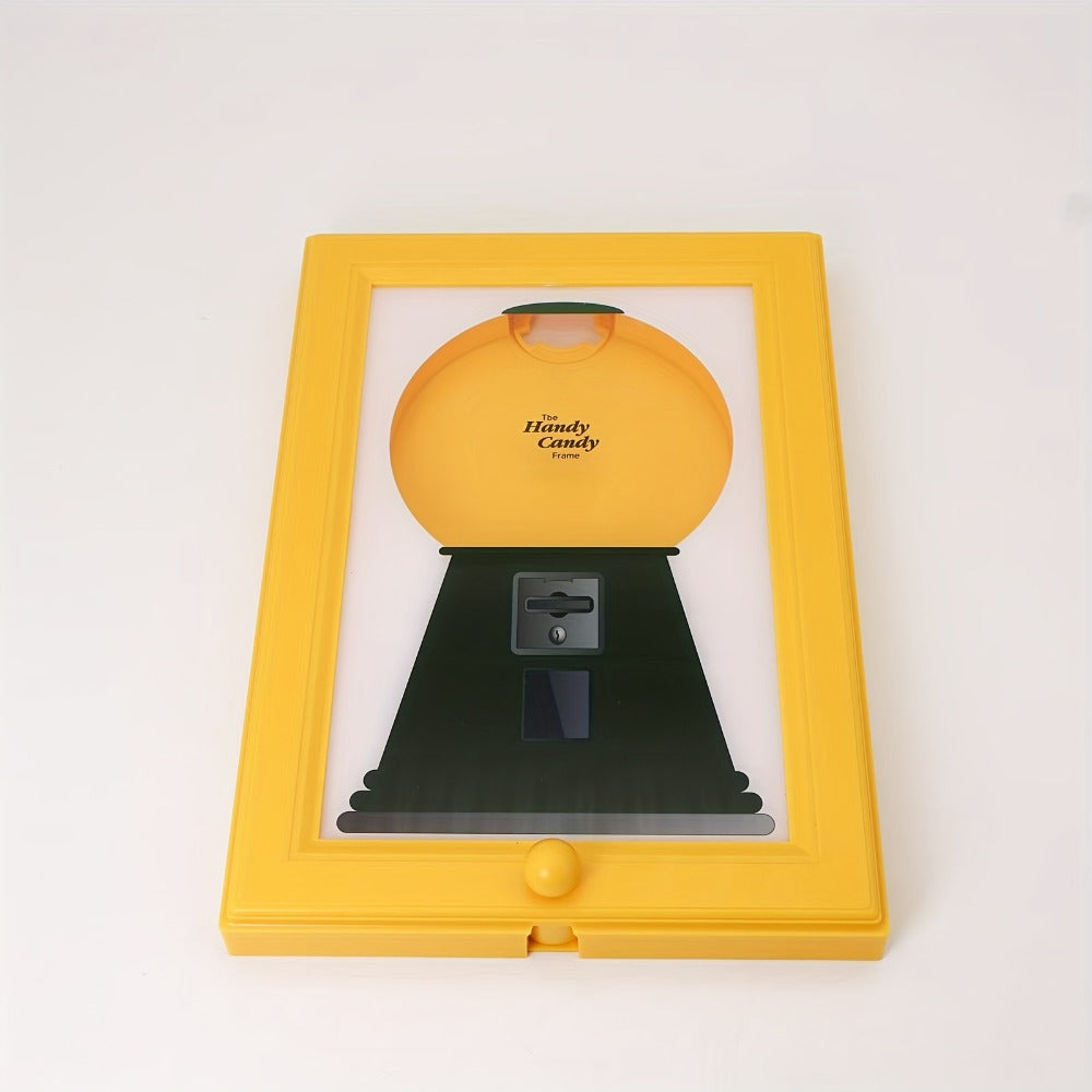 Wall Mounted Photo Frame Candy Dispenser with Shelf ¨C Space Saving Treat & Nut Storage Holder for Home Office Decor