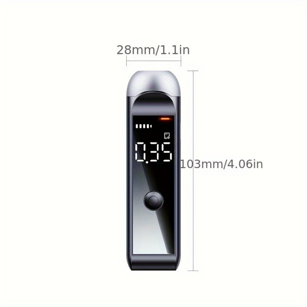 Rechargeable Breathalyzer Alcohol Tester ¨C Professional Digital Breath Alcohol Detector, Portable Personal Breathalyzer with LCD Display, Available in Green, Black & Pink