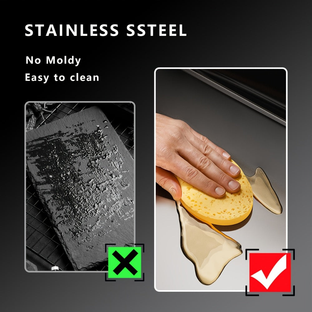 Stainless Steel Cutting Board Large Extra Thick 304 Food Grade Metal Chopping Board Non-Slip Butcher Block for Kitchen Meat Vegetables Fruits with Juice Groove