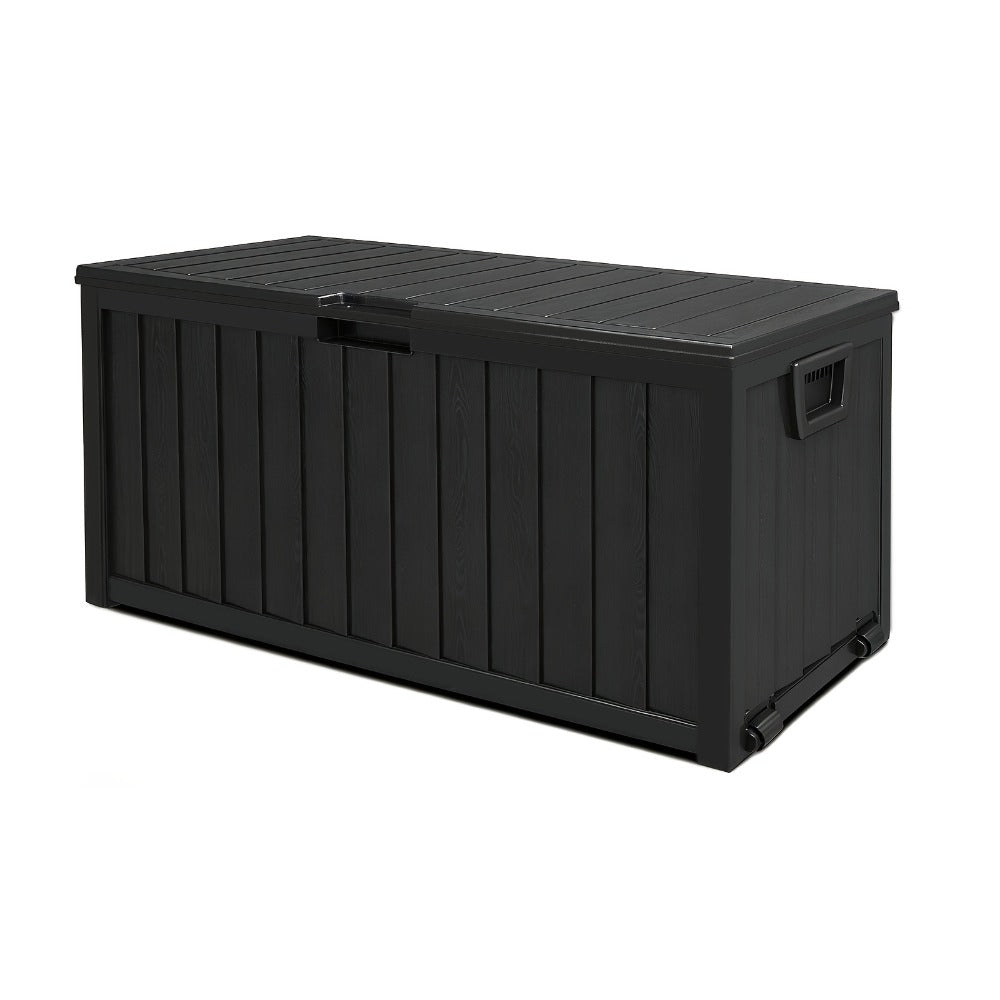 Waterproof Deck Box Outdoor Storage Cabinet 35/75 Gallon ¨C Enhanced Version with Handles & Wheels | Large Patio Storage Box for Pool Accessories, Garden Tools & Outdoor Gear | Easy Assembly Lockable