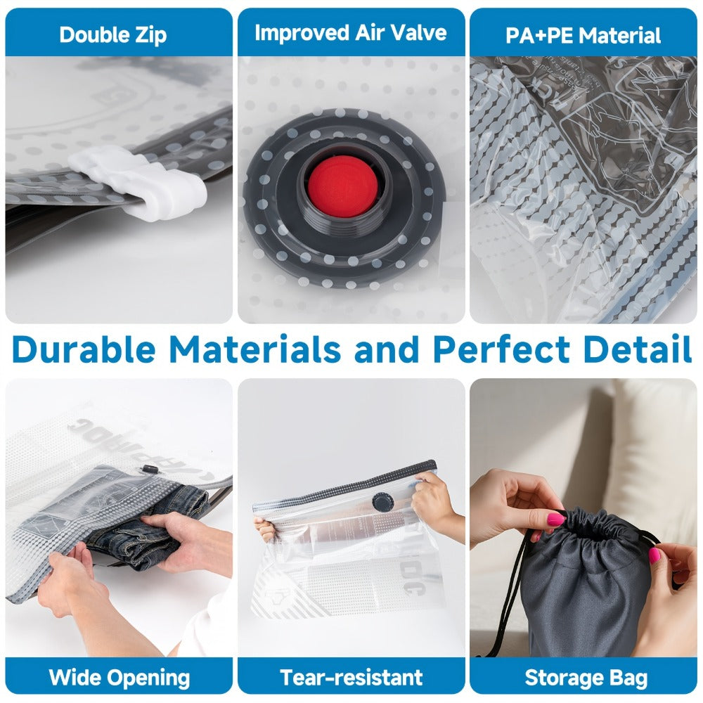 Vacuum Storage Bags with Electric Pump ¨C 16 Pack Space Saver Bags for Clothes, Bedding & Travel, 4 Sizes Large Capacity Compression Bags for Moving & Home Storage