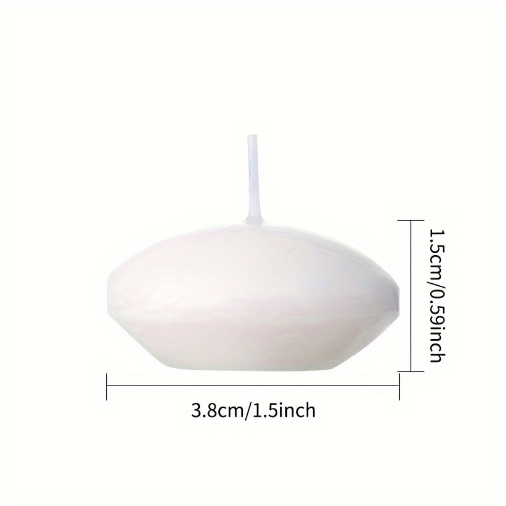 Floating Candles White 42 Pack Glitter Embellished Small Candle Set for Christmas Halloween Easter Thanksgiving Day of the Dead, Indoor Holiday Party Table Decoration Candles