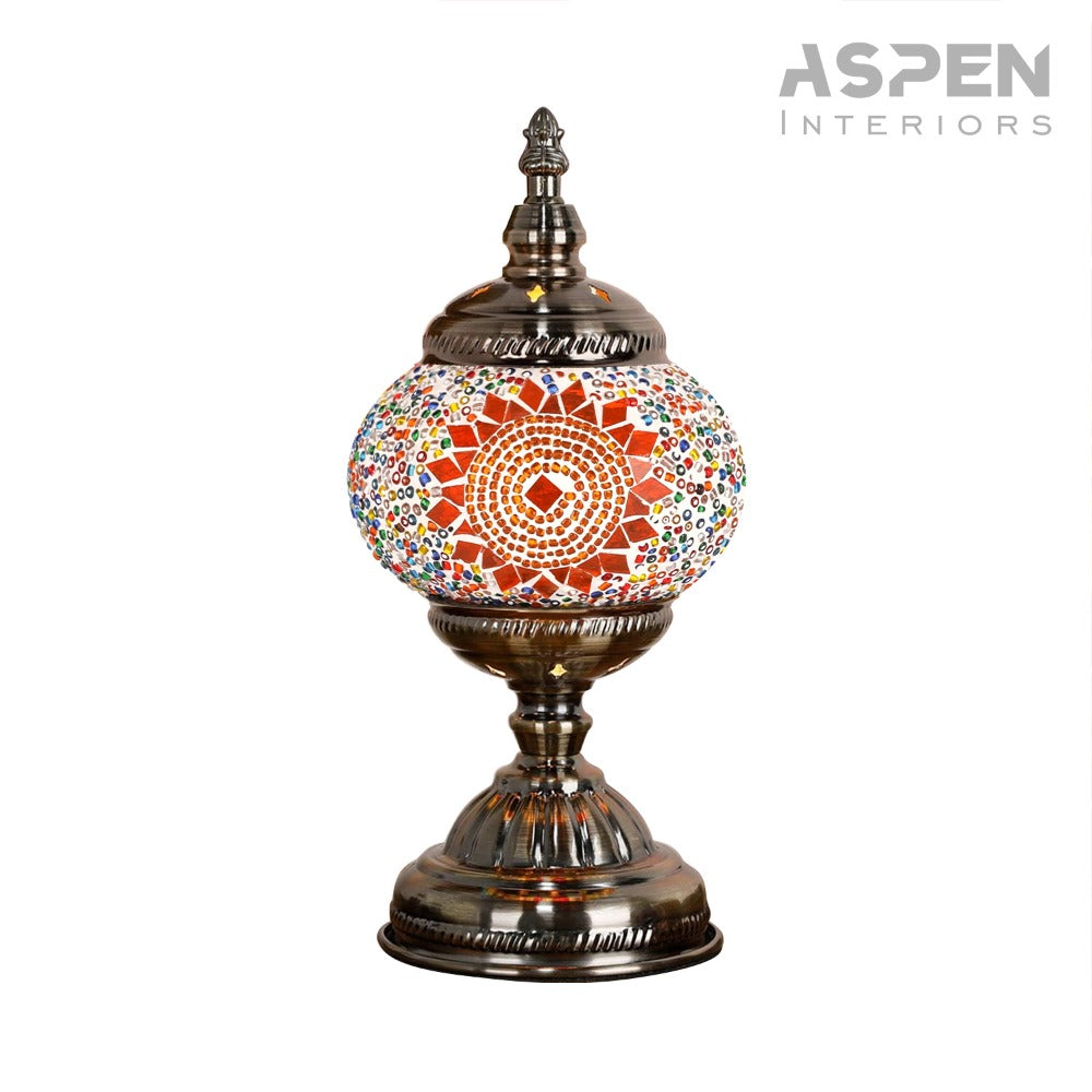 DIY Mosaic Lamp Kit Handmade Glass Table Lamp, Colorful Stained Glass Bedside Night Light with Antique Bronze Base, Decorative Desktop Lamp for Living Room, Bedroom & Home Decor (Multiple Colors)