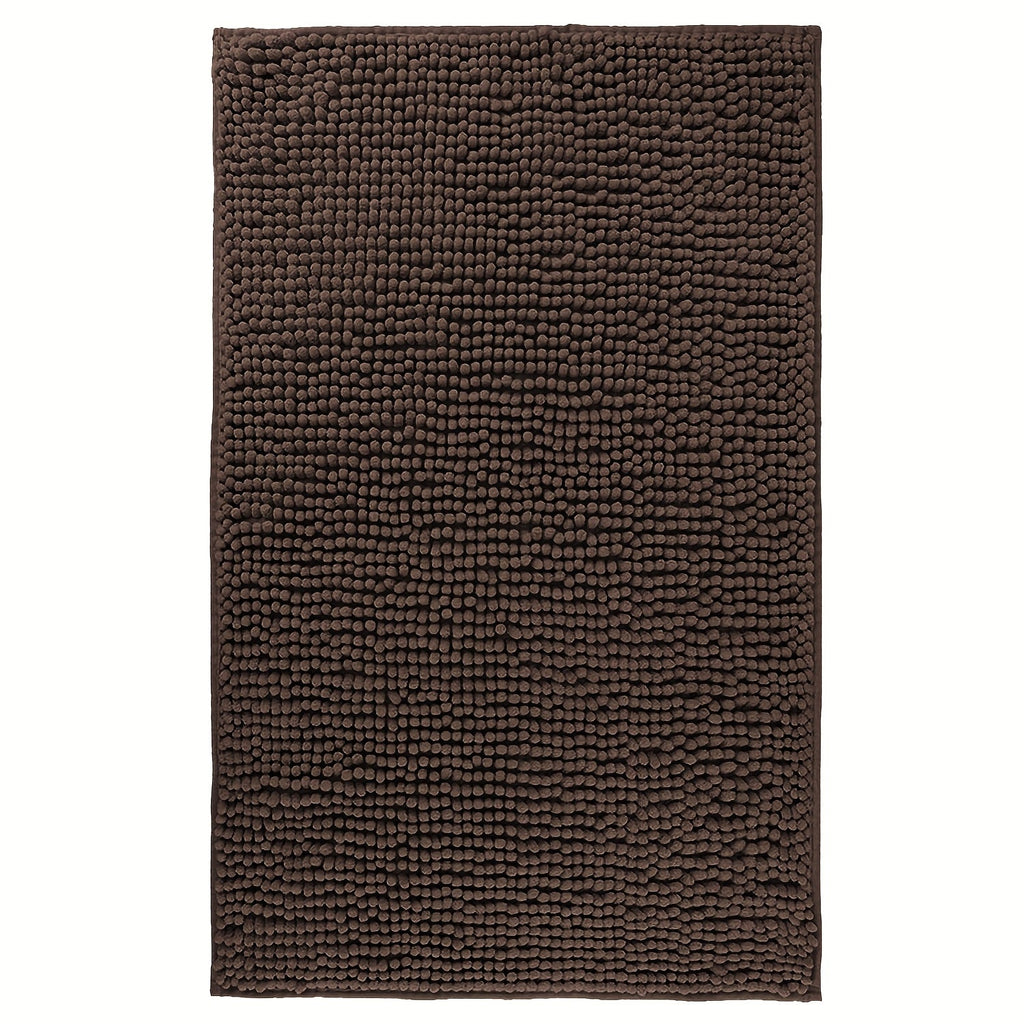 Chenille Bath Rug Extra Thick Soft Absorbent Non-Slip Bathroom Mat Machine Washable, Multiple Sizes & Colors