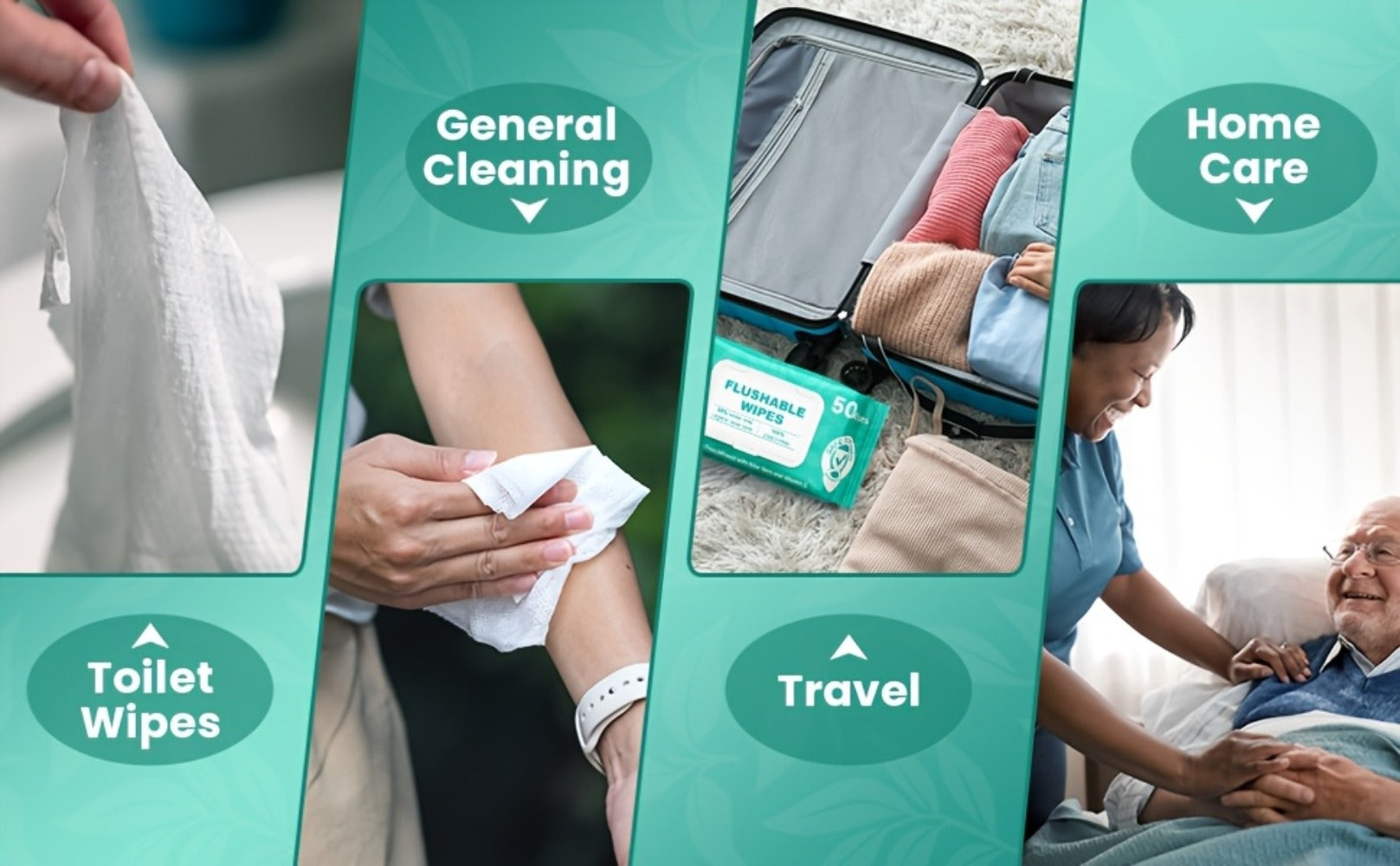 Flushable Wet Wipes Adult XL Unscented No Alcohol Septic Safe Toilet Wipes Portable Family Size for Bathroom Outdoor Camping Travel Hygiene 150 or 300 Wipes 3 or 6 Pack