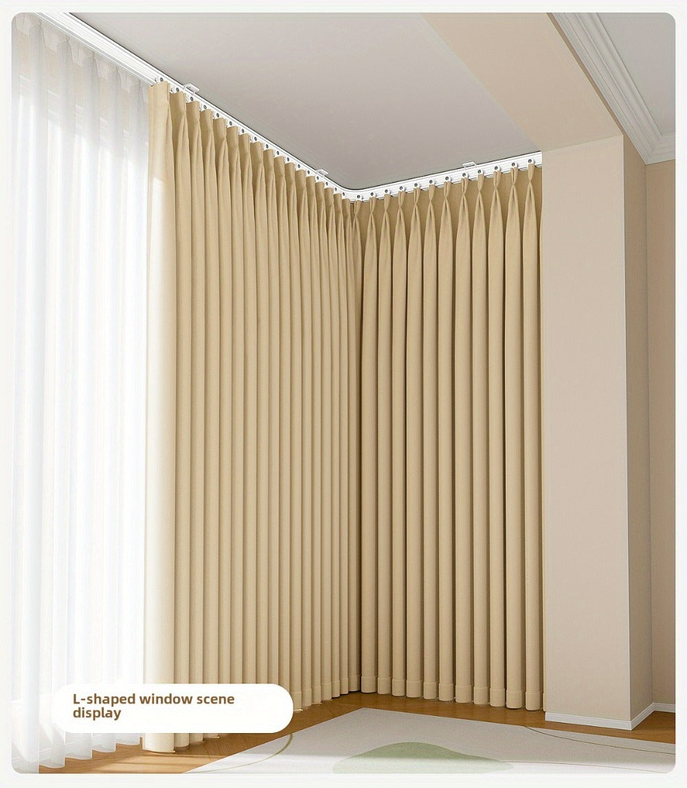 Flexible Curtain Rail Track ¨C Bendable PVC Ceiling Mount Curtain Rod for Bay Window, Bathroom & Home Decor, Trim-to-Fit Monorail Curtain Track System