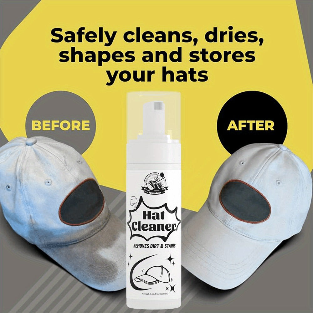 Hat Cleaner Foam Spray ¨C Professional Stain Remover for Wool, Felt & Fur Hats, Removes Dirt, Sweat & Fingerprints, 6.76 Fl Oz (200ml), All-Season Hat Care, Great Gift for Hat Lovers (1/2/3/5 Pack)