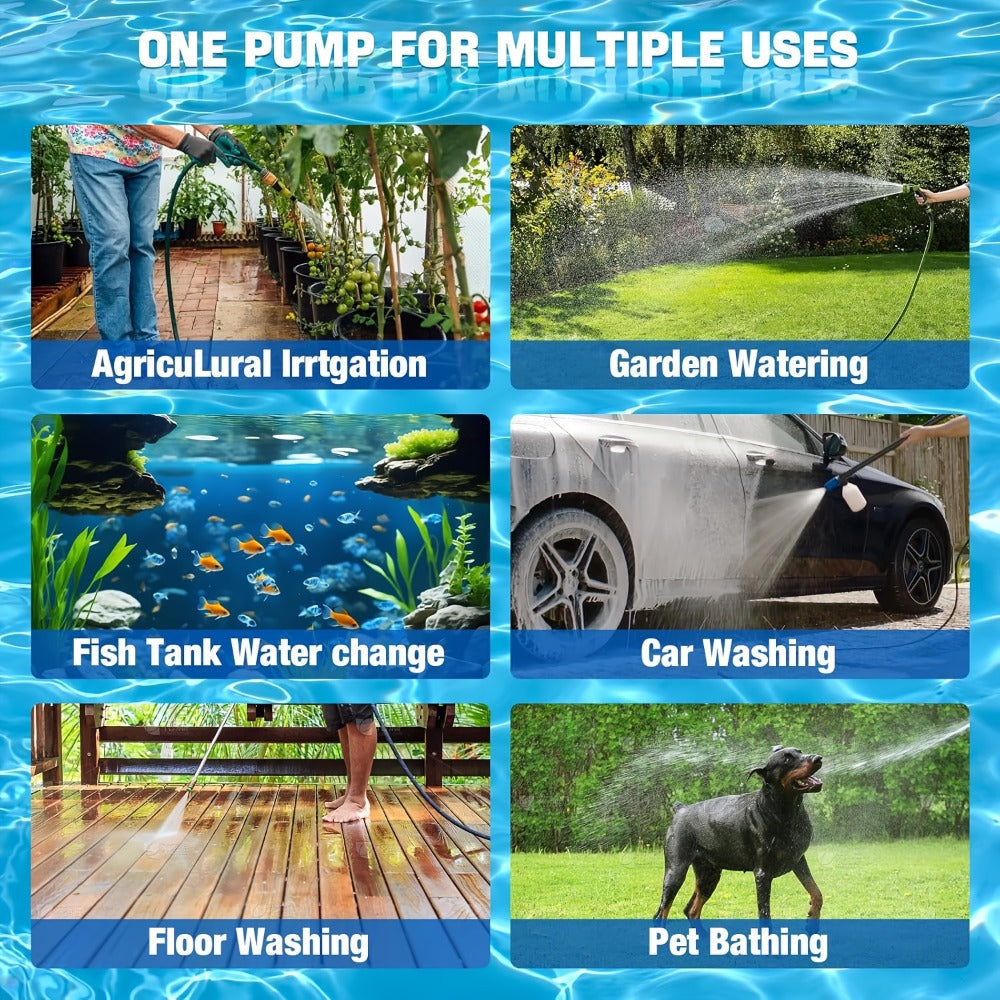 Cordless Water Transfer Pump for DeWalt 20V 60V Battery 635GPH IP65 Portable Sump Pump for Pool Cover Basement Garden RV Pond Camping Car Wash No Battery