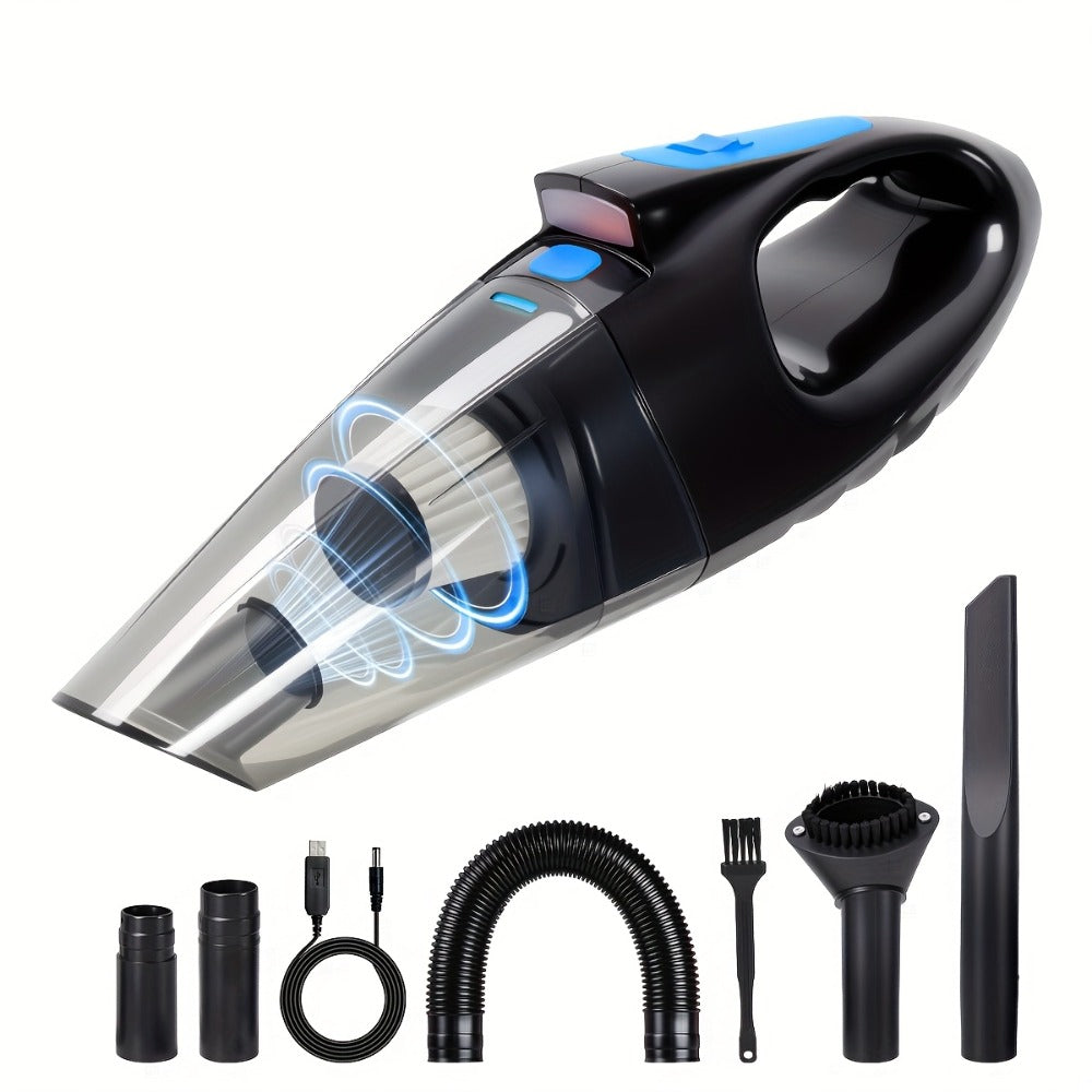 Handheld Vacuum Cleaner 9000Pa Cordless ¨C 4000mAh Battery, Low Noise, 5 Attachments for Car Interior, Home & Pet Hair Cleaning, Cute Pink Girly Gift for Women