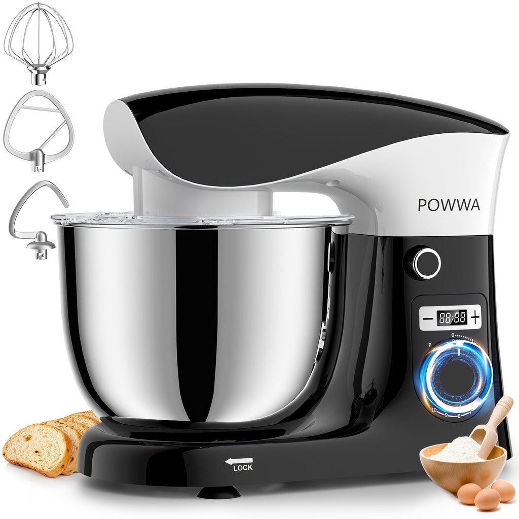 Stand Mixer 6.5 Qt Electric Kitchen Mixer 10-Speed Dough Mixer with Whisk Beater Dough Hook Dishwasher Safe Tilt-Head Food Mixer for Baking Bread Cake Cookie