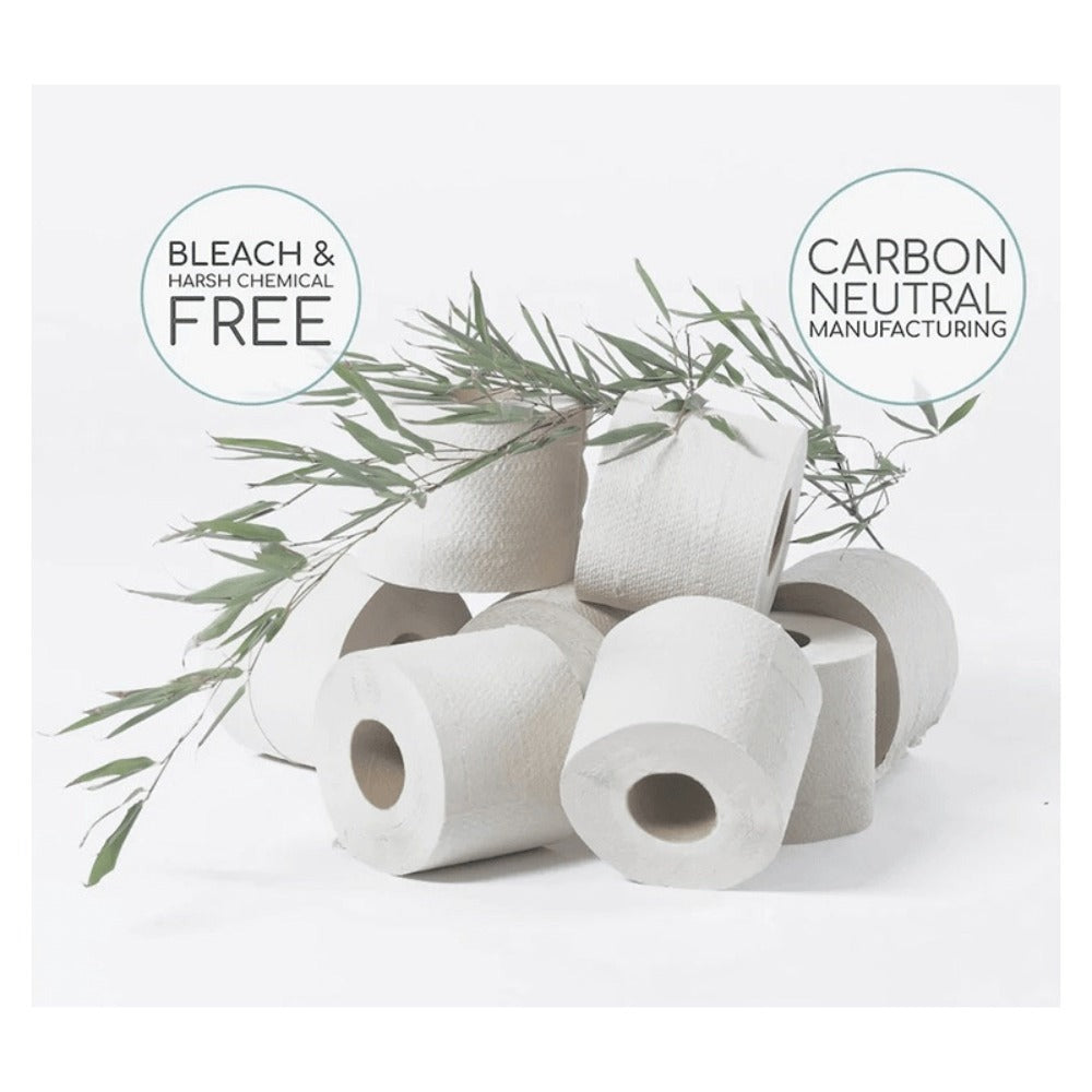 Bamboo Toilet Paper 24 Rolls 3-Ply 300 Sheets Per Roll Tree-Free Hypoallergenic Septic Safe Flushable Soft Strong Fragrance-Free BPA-Free Eco-Friendly Bathroom Tissue RV Travel Home Use