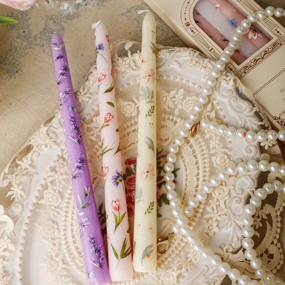 Taper Candles Scented 9.84in - Christmas Dinner Table Decor, Wedding Candlelight Decoration, Long Slim Candles for Home & Holiday, 2 or 4 Pack