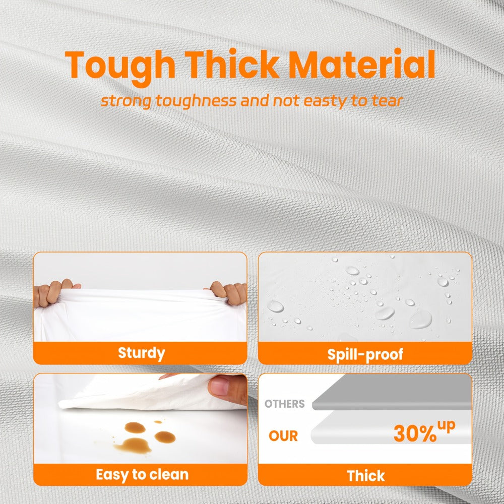 Disposable Plastic Tablecloths 18/36 Pack 54x108 Inch ¨C Leakproof Sturdy White Table Cover for Party Picnic Wedding Birthday Banquet Outdoor Event Decorative Table Cloth Bulk Pack