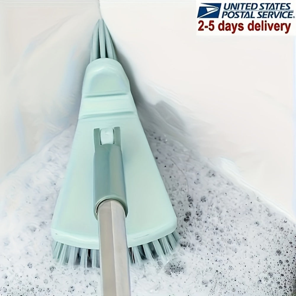 Long Handle Scrub Brush 37.4 Inch, Detachable Floor Scrubber with Hard Bristles for Cleaning Shower, Bathtub, Tile, Bathroom, Kitchen, Balcony & Walls ¨C Stiff Bristle Deck Brush for All Seasons