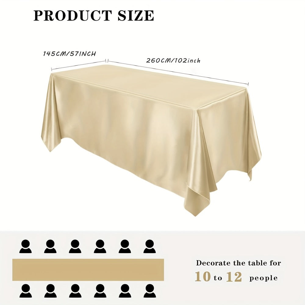 Satin Tablecloth 12pcs 57¡±x102¡± Rectangular Silky Smooth Fabric Table Cover for Wedding Banquet Birthday Party Holiday Event