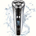 Electric Shaver for Men, Rechargeable Electric Razor with Smart Floating Heads, Three-Blade Wet Dry Shaver, LED Battery Display, 1-Hour Fast Charge, Fully Washable Beard Trimmer & Grooming Kit