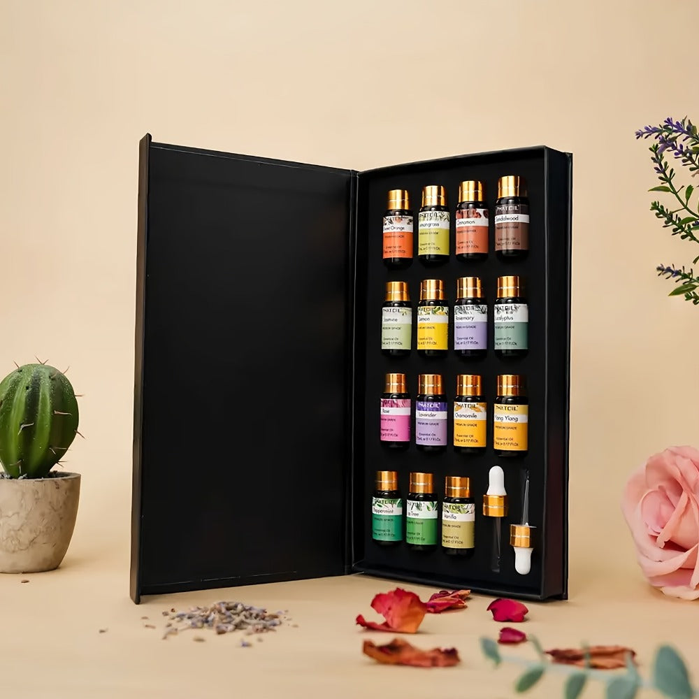 Essential Oil Kit 15pcs ¨C 5ml Aromatherapy Gift Set for Diffuser, Humidifier & Candle Making | Mother's Day, Christmas, Valentine's Day Gift