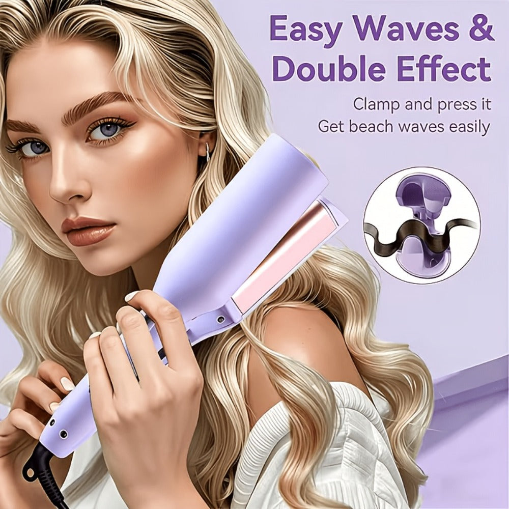 32mm Wave Curling Iron - Women's Hair Curler for Long-Lasting Deep Curls & Instant Beach Waves, Professional Salon Styling Tool for All Hair Types, Easy to Use, Gift for Women, Travel & Home Use