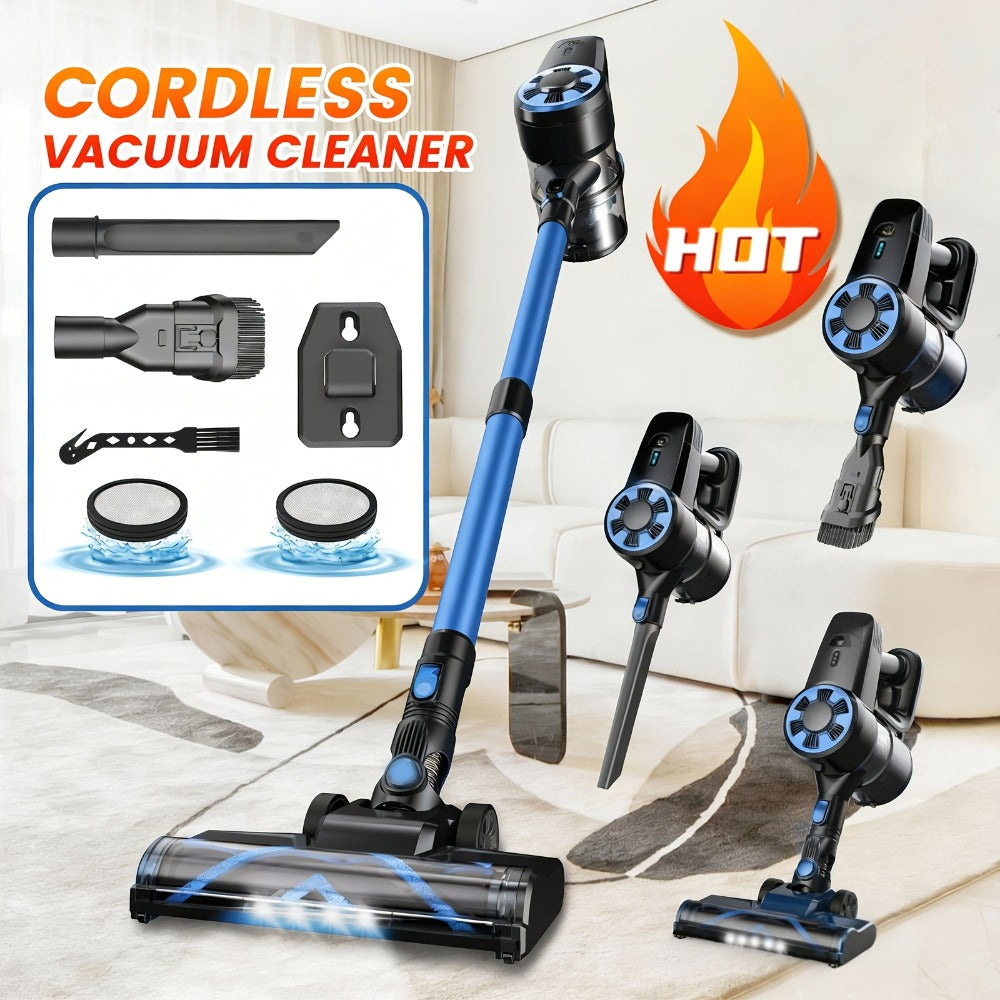 Cordless Vacuum Cleaner Stick Vacuum ¨C MAX 70Kpa Suction, 45-Min Runtime, Anti-Tangle, 50.72oz Dust Cup, Rechargeable Wireless Vacuum for Hardwood Floor, Carpet & Pet Hair