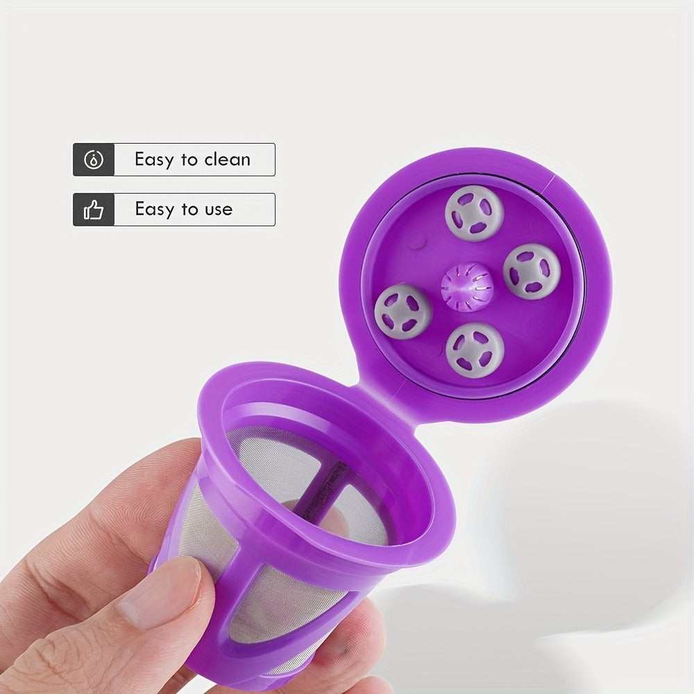 Reusable K-Cup Coffee Pods Set of 6 ¨C Refillable Coffee Filters Compatible with Keurig K-Supreme & K-Supreme Plus, Use Your Own Ground Coffee, Eco-Friendly & BPA-Free ¨C Black, Purple, Mixed