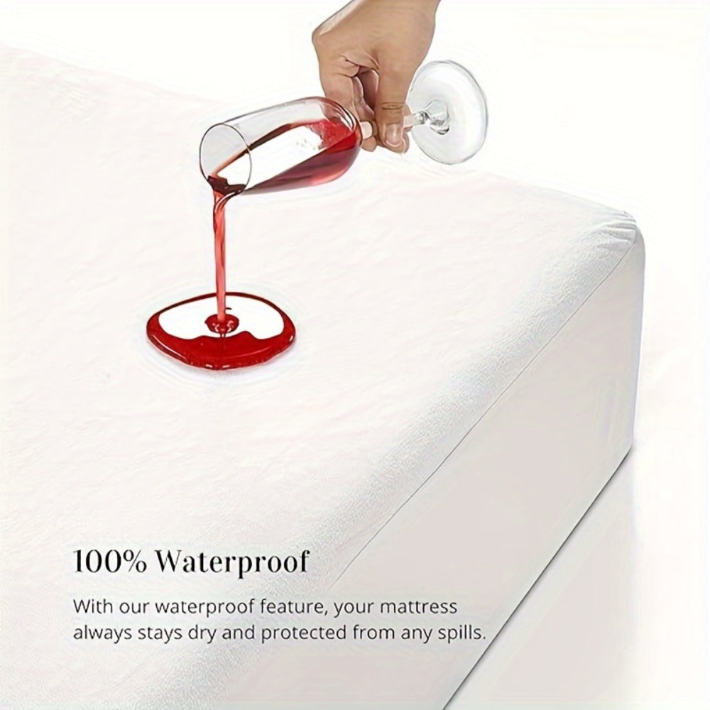 Waterproof Mattress Protector 2 Pack - Soft Microfiber Terry Cover, Noiseless Washable Fitted Sheet 8¡±-14¡± Deep Pocket, Twin Full Queen King