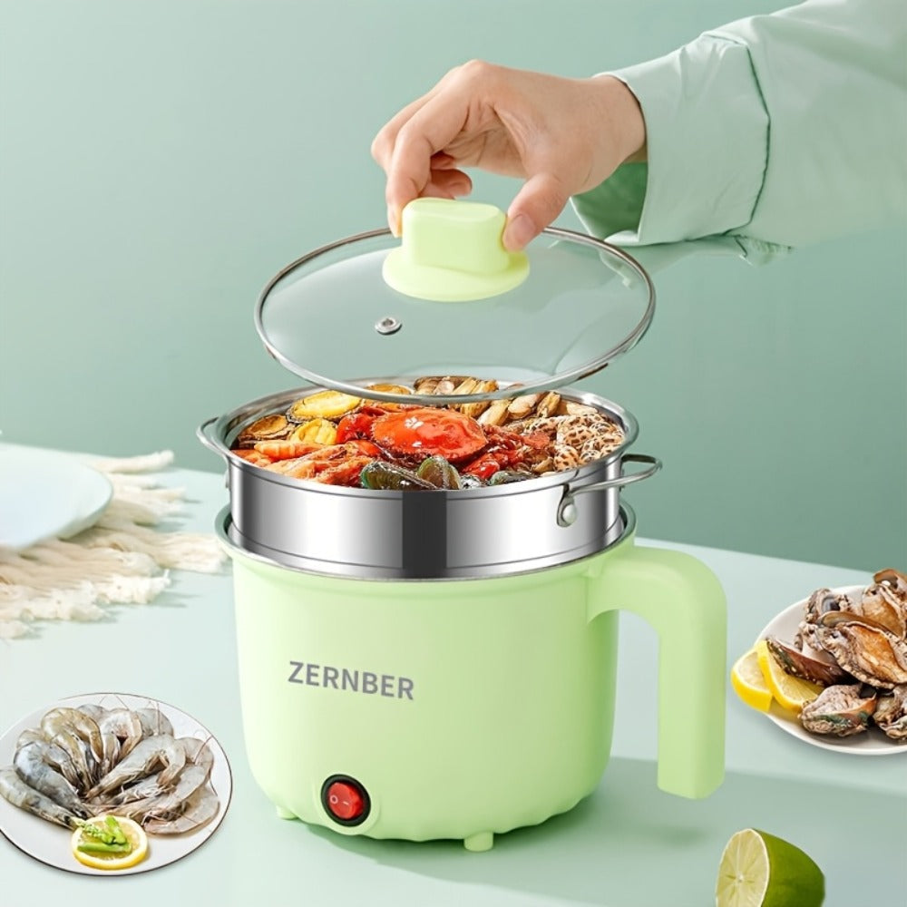 Electric Hot Pot Portable Electric Wok ¨C Non-Stick Coating, Triple Power Control, Multi-Functional Stewpot for Hotpot, Soup, Steak, Ramen & Gourmet Cooking, 60.87oz or 118.35oz