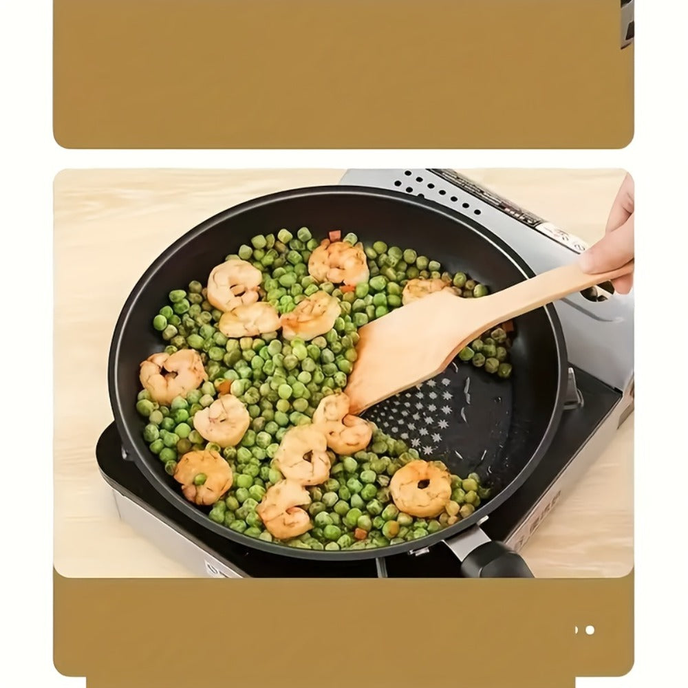 Nonstick Frying Pan with Lid 9.45 10.24 11.02 Inch Cast Iron Style Flat Bottom Skillet Stainless Steel Handle Smoke-Free Lightweight Cookware for All Stovetops Fried Eggs Steak Pancakes