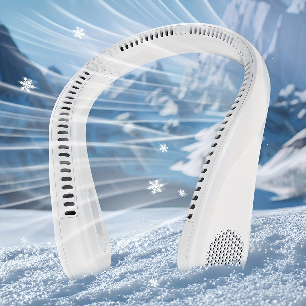 Bladeless Neck Fan Rechargeable, 4 Speed Hands-Free Portable Neck Fan 66 Vents 4-16 Hours Battery, Type-C USB Wearable Cooling Fan Lightweight for Outdoor Hiking Travel BBQ Picnic Fishing Jobsite