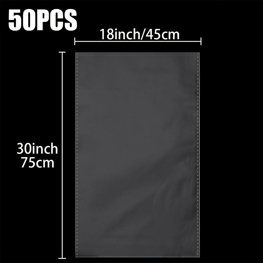 Cellophane Bags 50-Pack Large 18x30 Inch Transparent Gift Basket Wrap Bags ¨C Clear Cellophane Wrapping for Christmas, Holidays & Gift Packaging
