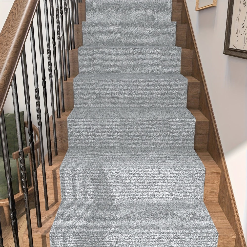Non-Slip Runner Rug Self-Adhesive Carpet Strip Mat | Machine Washable Hallway Kitchen Stair Mat with Rubber Backing | Cat Scratch Protector Floor Covering